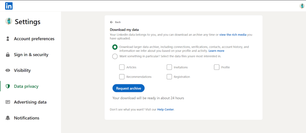 Export or Download LinkedIn Contacts